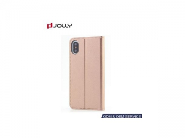 Funda flip cover brillante para iPhone X