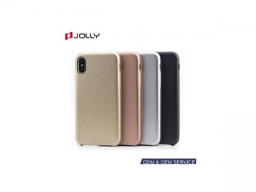 Carcasa protectora de cuero para iPhone X