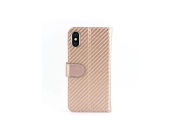 Funda flip cover de cuero sintético para iPhone X