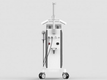 Máquina para terapia fotodinámica de radiofrecuencia con chorro de oxígeno