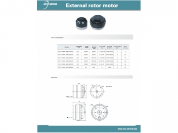 Motor de ventilador de rotor externo