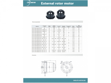 Motor de ventilador de rotor externo