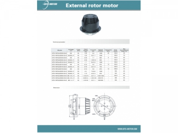 Motor de ventilador de rotor externo