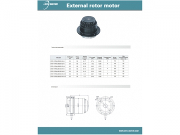 Motor de ventilador de rotor externo